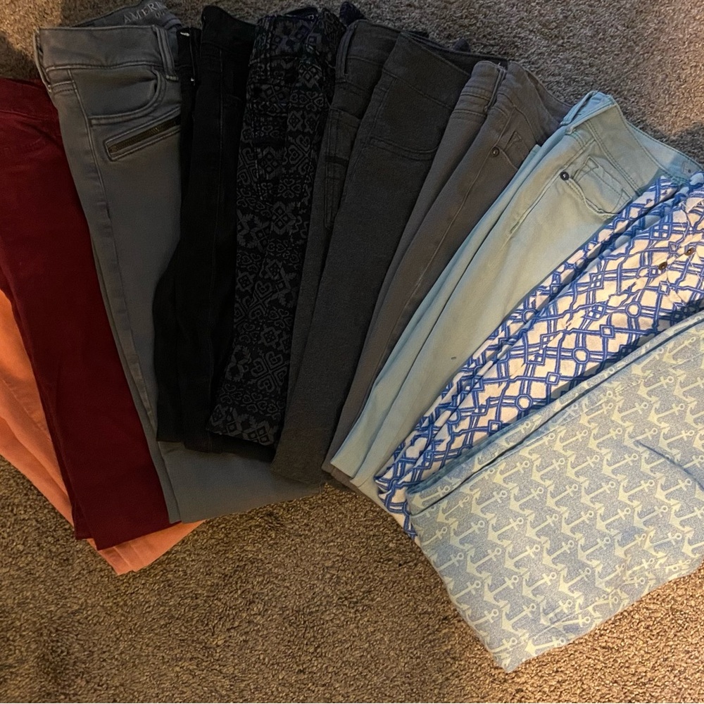 Women’s skinny jeans Bundle, Vineyard Vines, American Eagle, Hollister